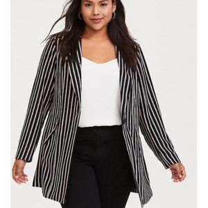 Torrid Long Line Striped Blazer